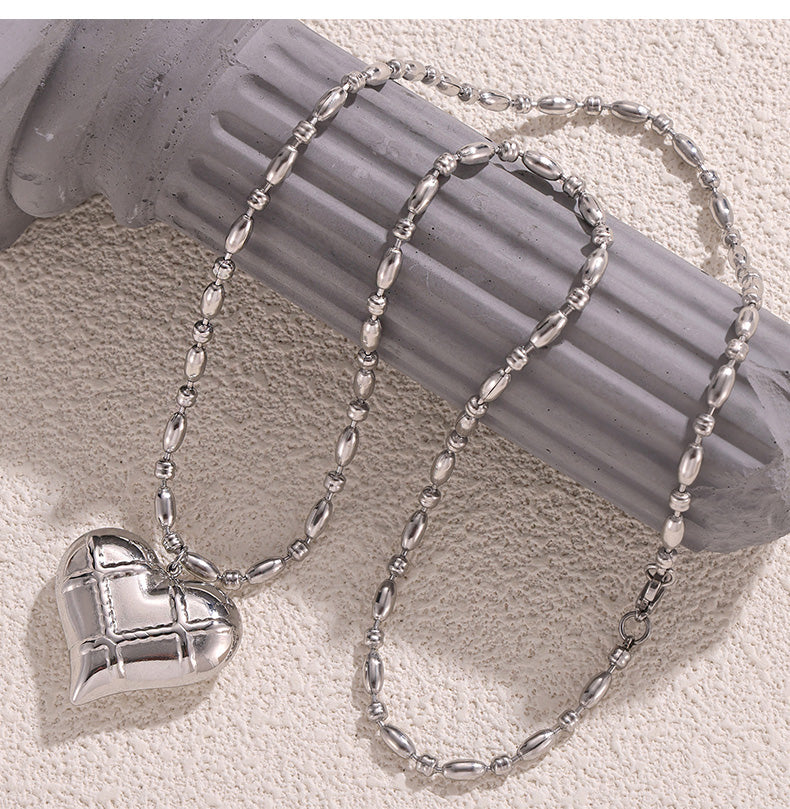 Heart Shape 304 Stainless Steel Pendant Necklace