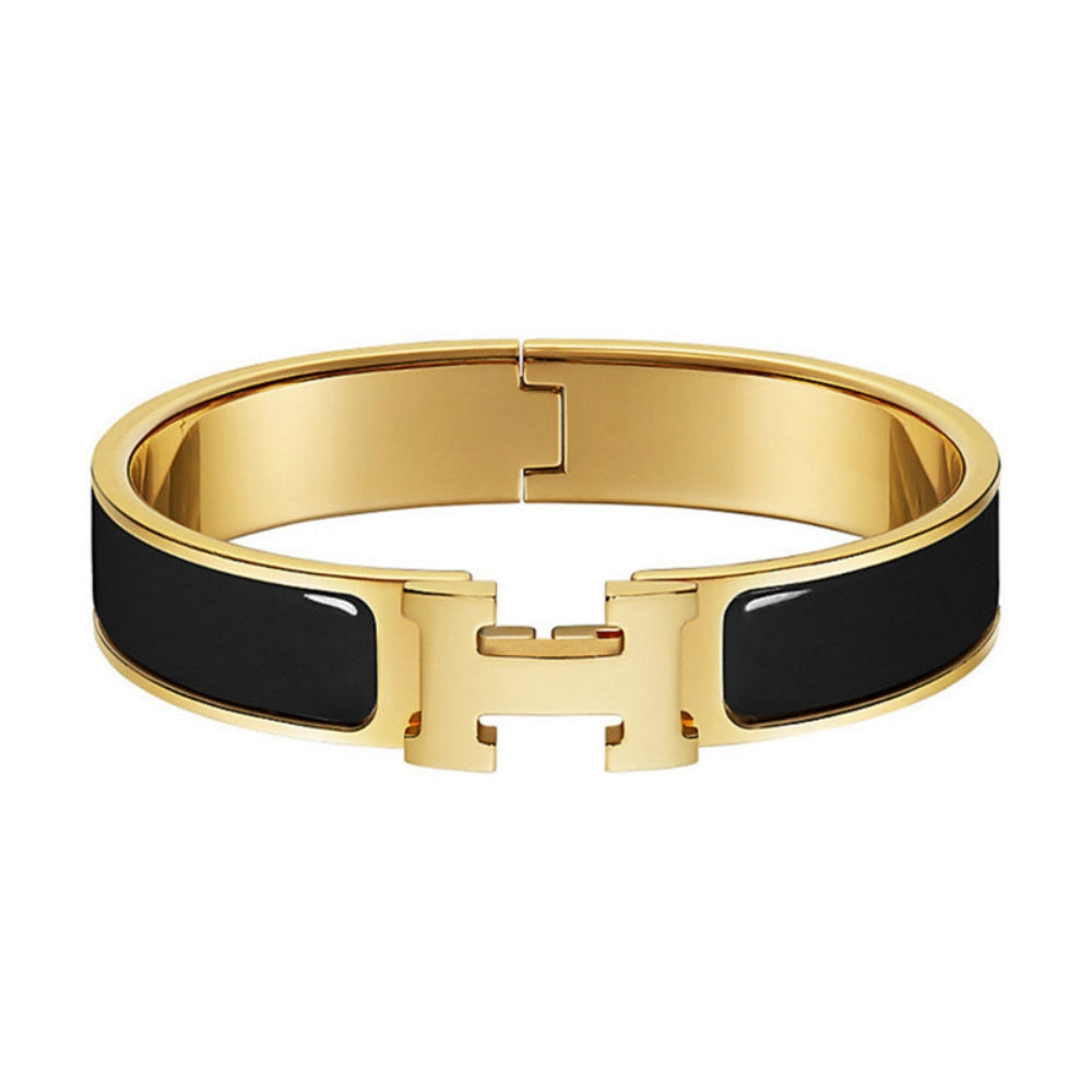 Luxurious Letter H Titanium Steel  Bangle