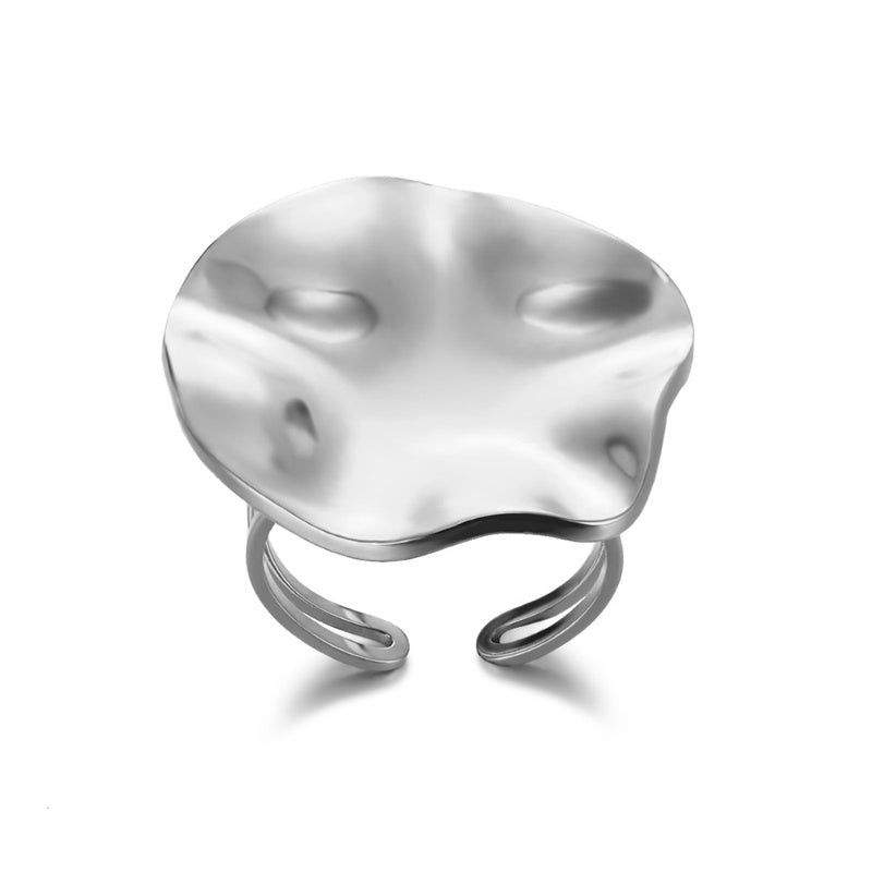 Oversized Irregular 304 Stainless Steel Open Ring