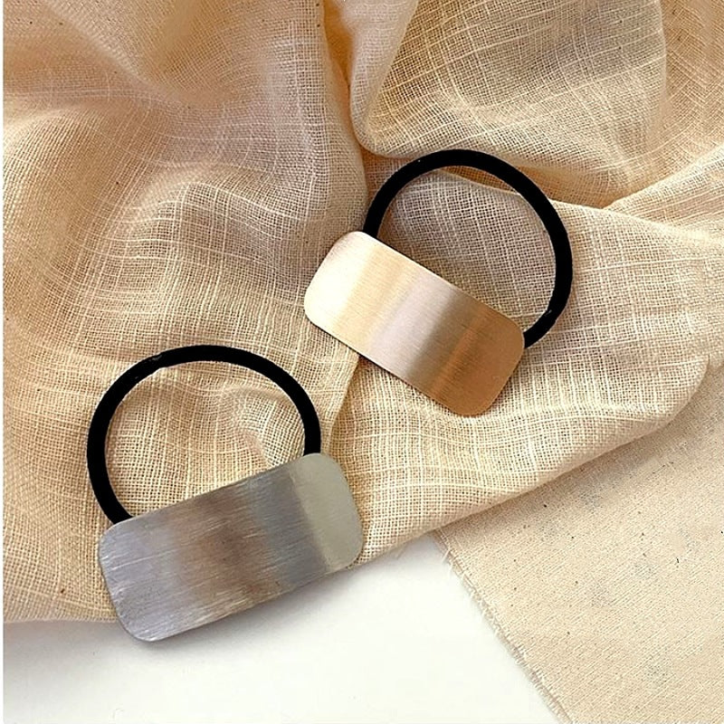 Women's Simple Style Metal Plating Hair Tie