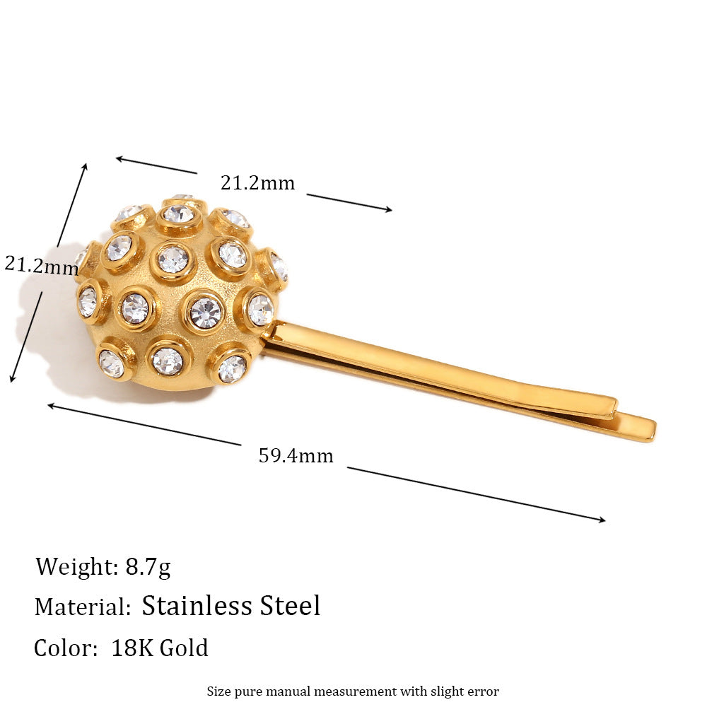 Women's Elegant Round 304 Stainless Steel Hair Clip