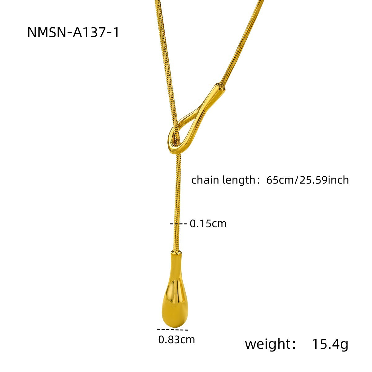 Water Droplets Solid Color 304 Stainless Steel Double Layer Necklaces