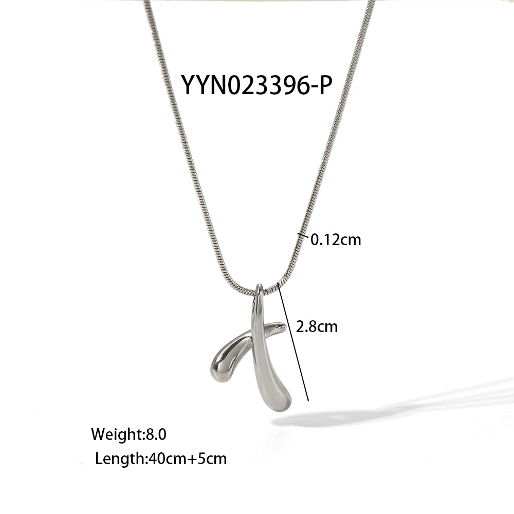 304 Stainless Steel 18K Gold Plated Irregular Pendant Necklace