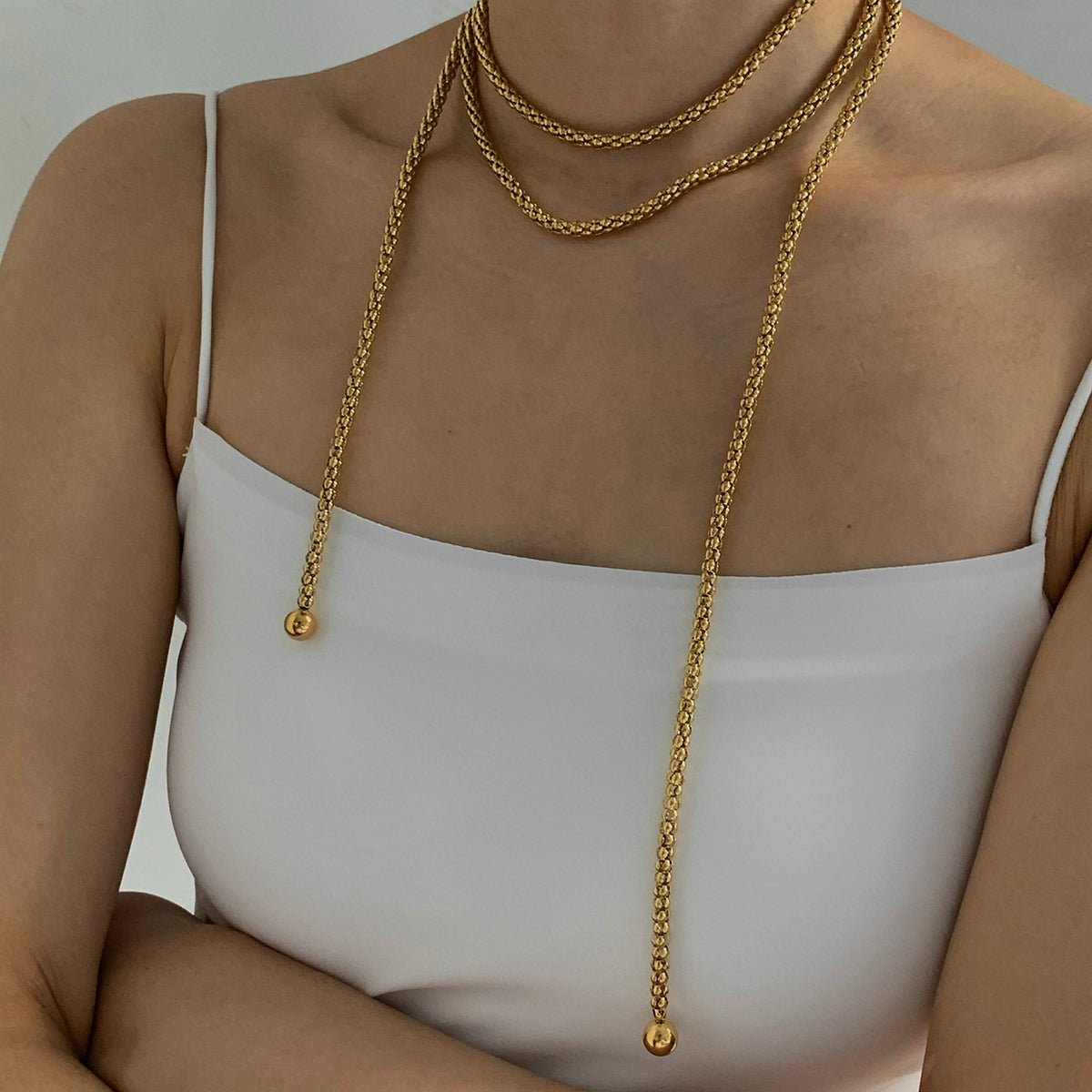 Modern Style 304 Stainless Steel Chain Necklace