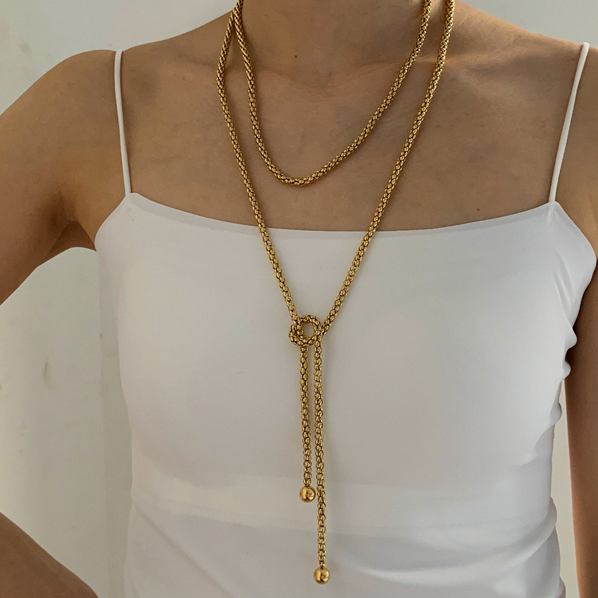 Modern Style 304 Stainless Steel Chain Necklace