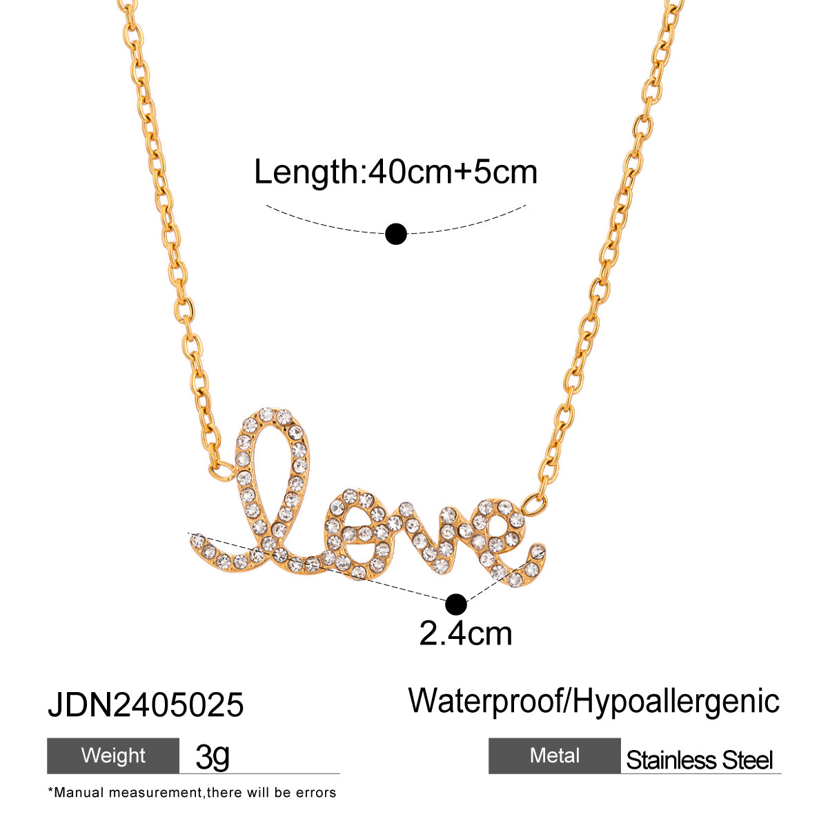 Love 304 Stainless Steel Pendant Necklace