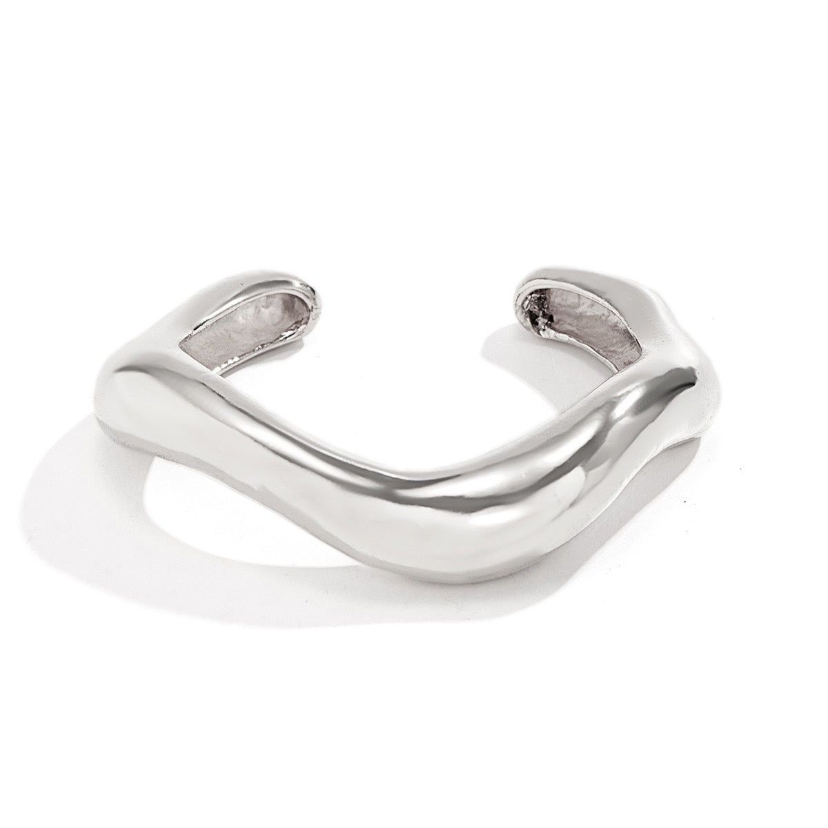 Cute Exaggerated Simple Style Irregular Metal Bangle, set of 3