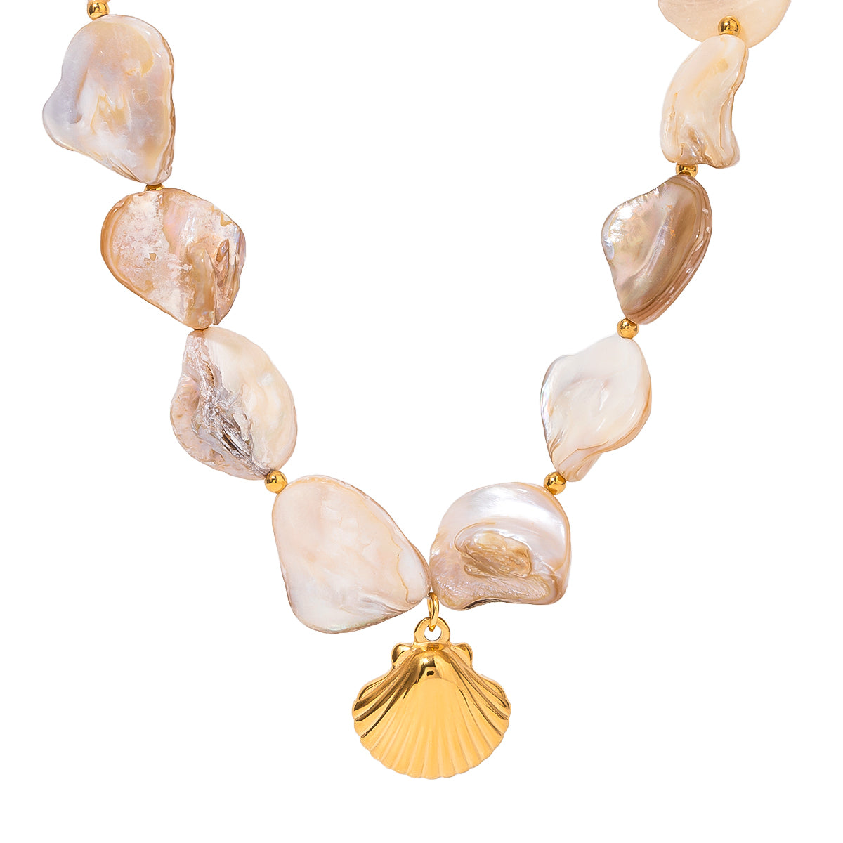 Hawaiian Tropical Classic Style Shell 304 Stainless Steel Shell Necklace