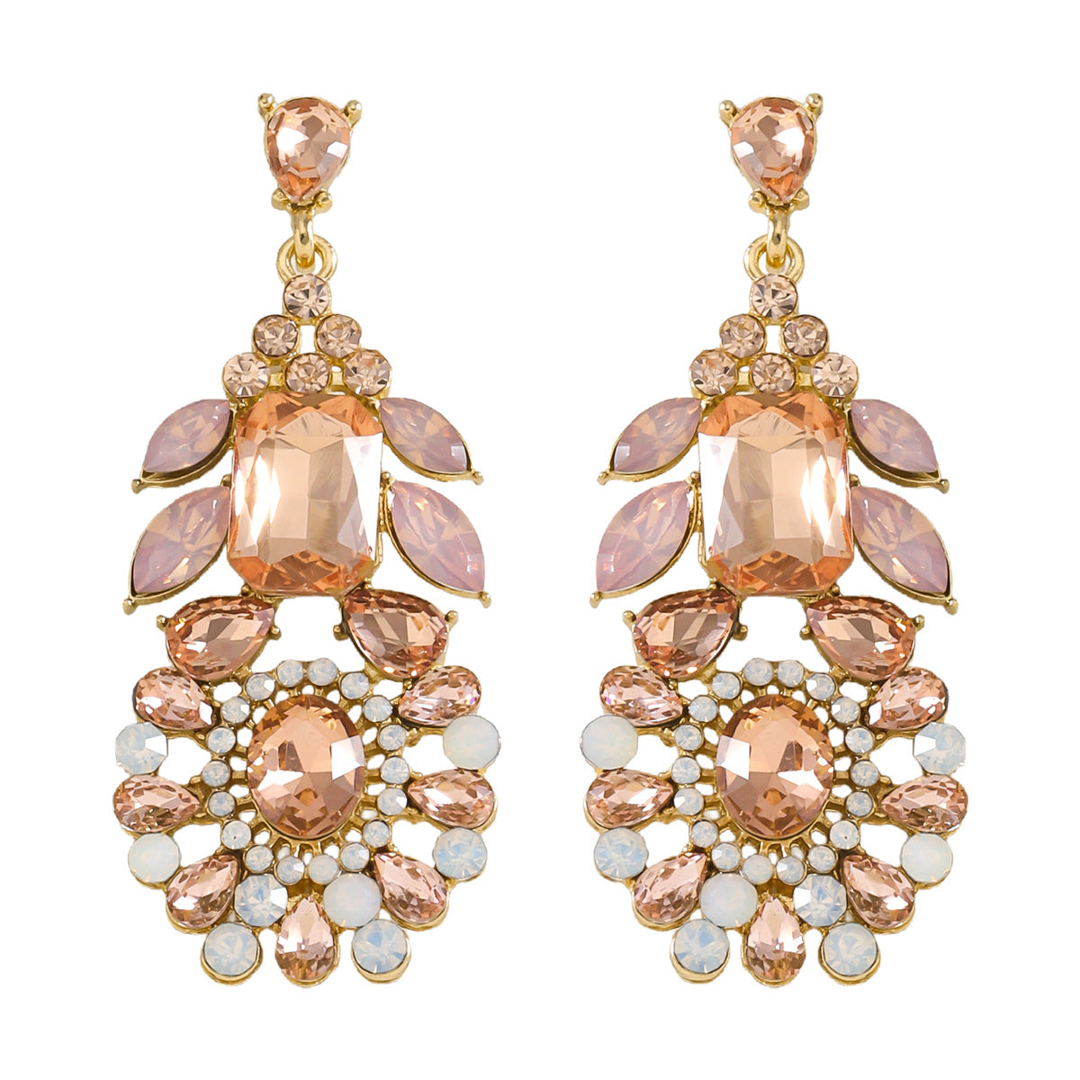 Elegant Classical Simple Style Flower Zinc Alloy Drop Earrings