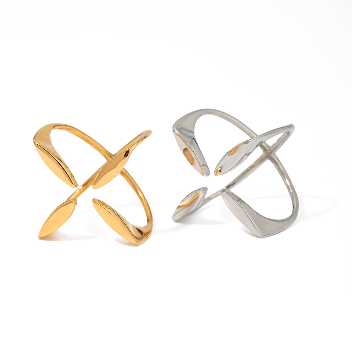 Geometric 304 Stainless Steel Open Rings