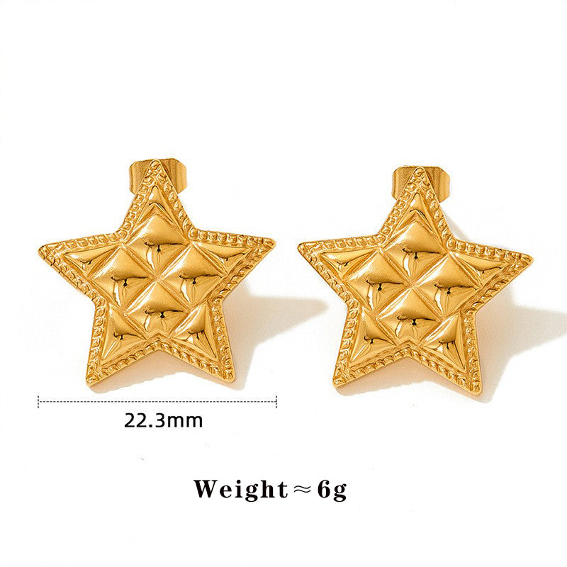 Star 304 Stainless Steel Ear Studs