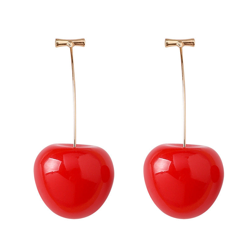 Sweet Cherry Resin Drop Earrings