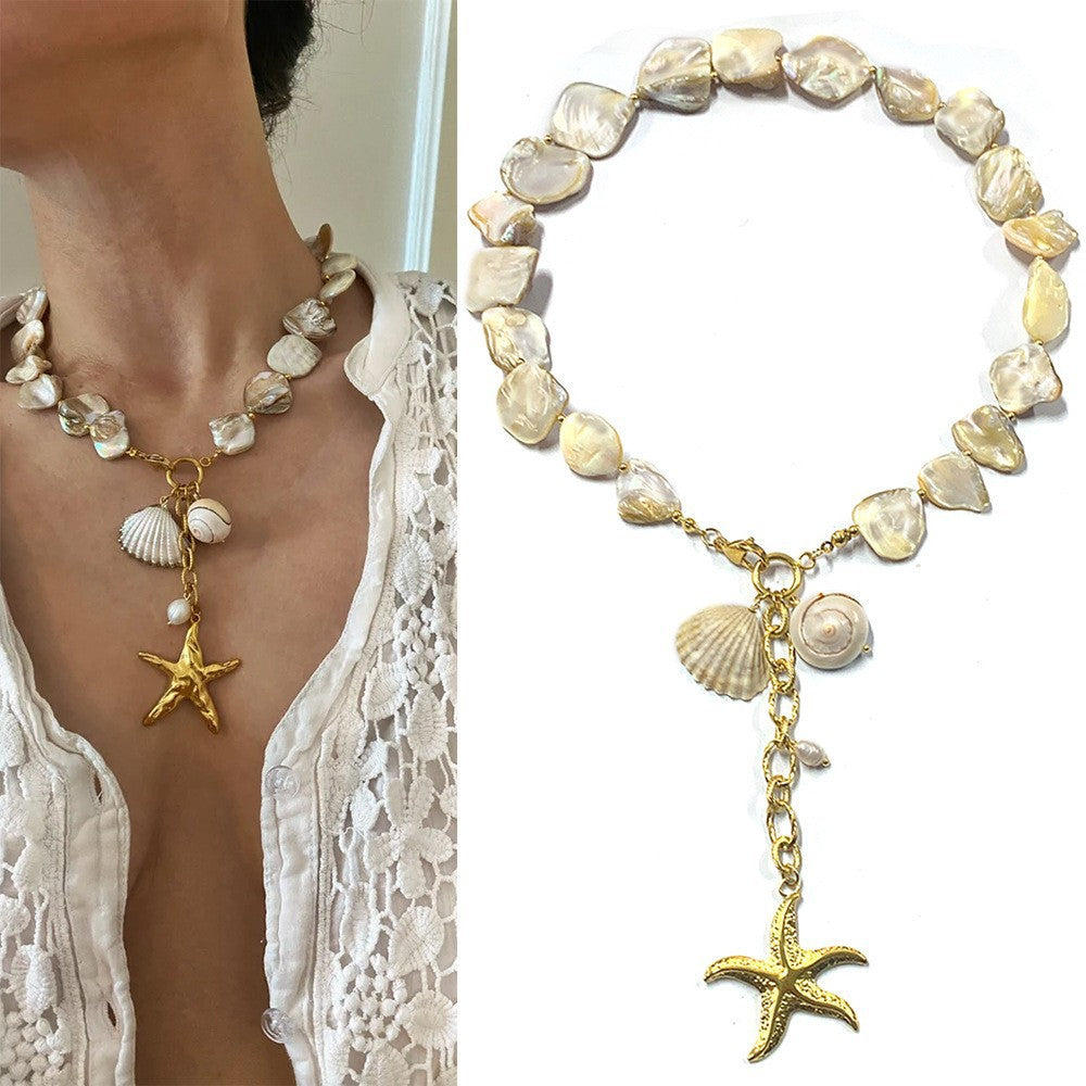 Starfish Shell 316L Stainless Steel  Necklace