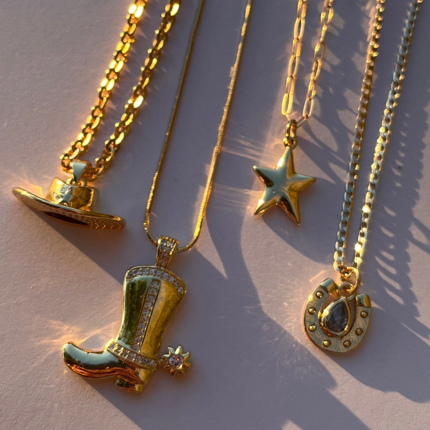 Elegant Streetwear Star Boots 201 Stainless Steel Necklaces