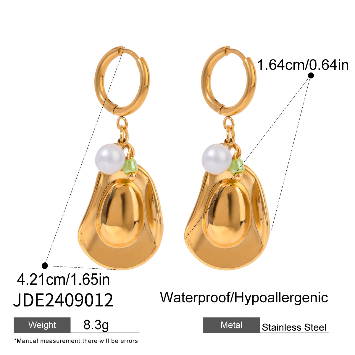 Stainless Steel Drop Earrings