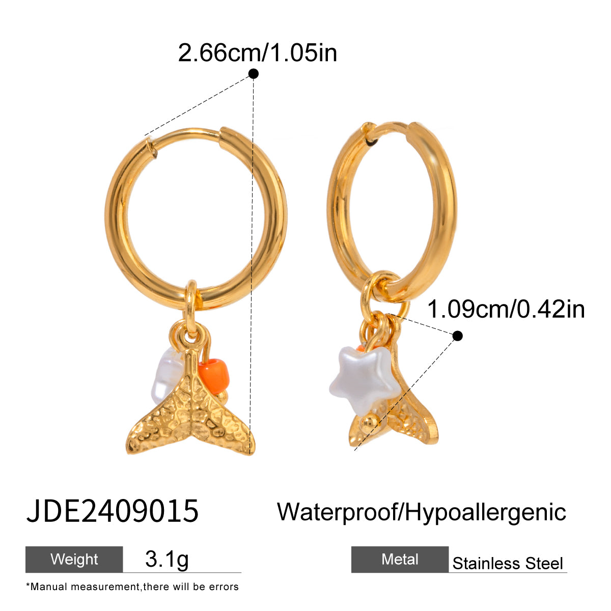 Stainless Steel Drop Earrings