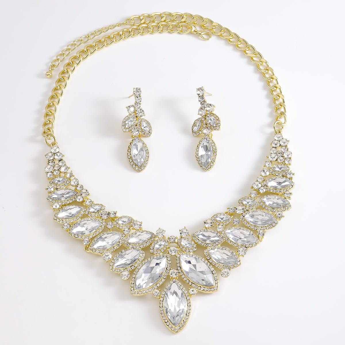 Glam Luxurious Shiny Droplets Rhombus Alloy Women's Jewelry Set