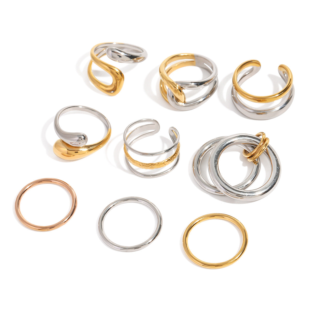 Mixed Tone 304 Stainless Steel Plating Rings