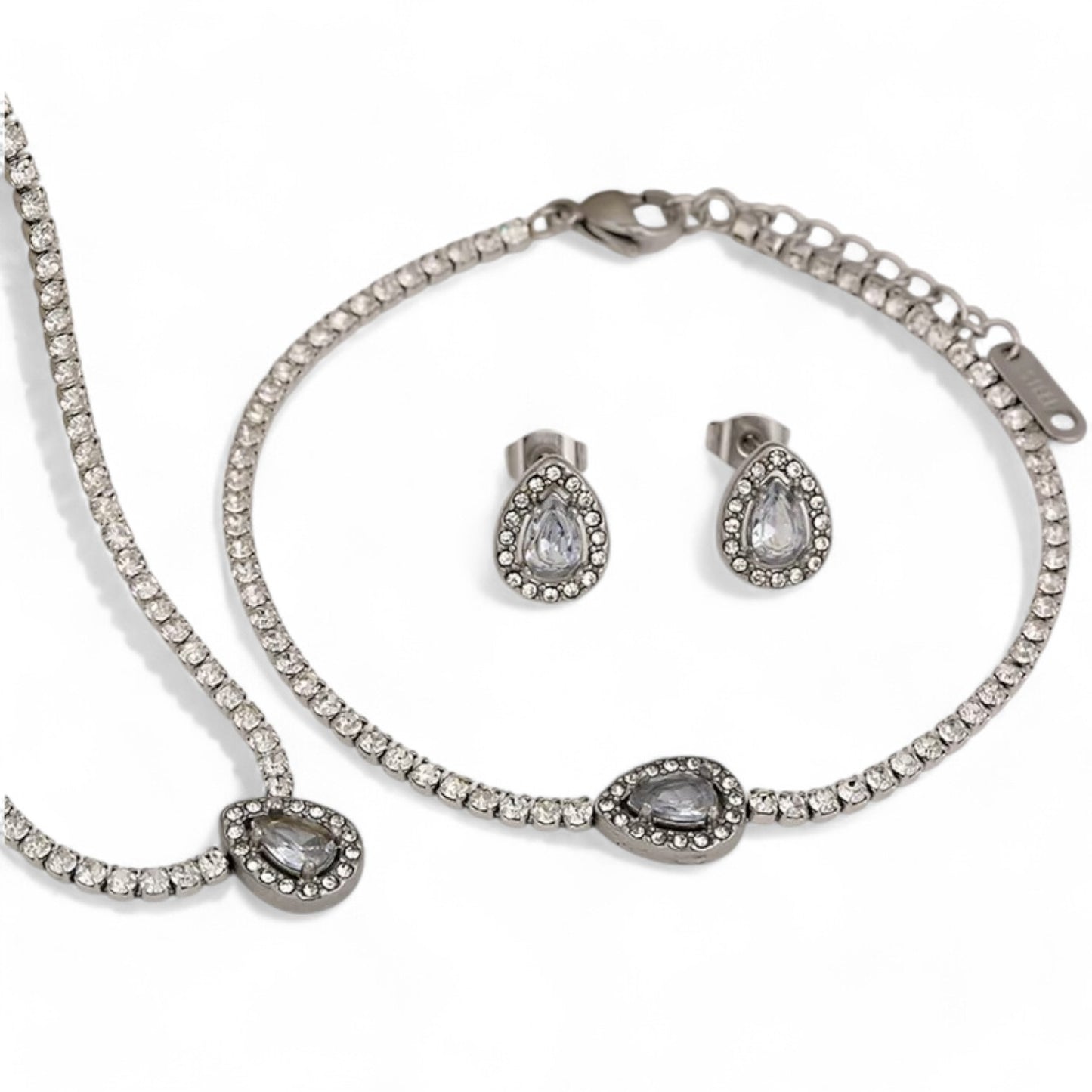 Glam Luxurious 304 Stainless Steel Jewelry Set