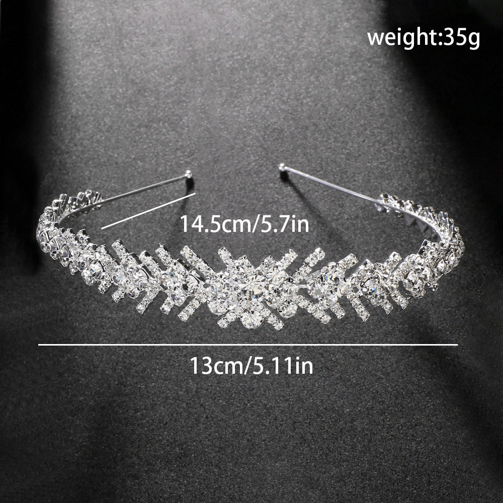 Women's Elegant Shiny Geometric Rhinestone Copper Plating Hair Band