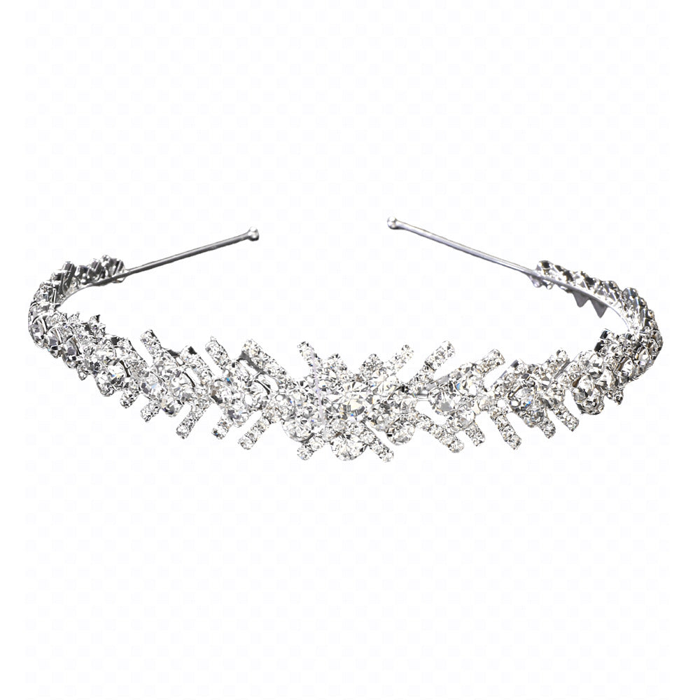 Women's Elegant Shiny Geometric Rhinestone Copper Plating Hair Band