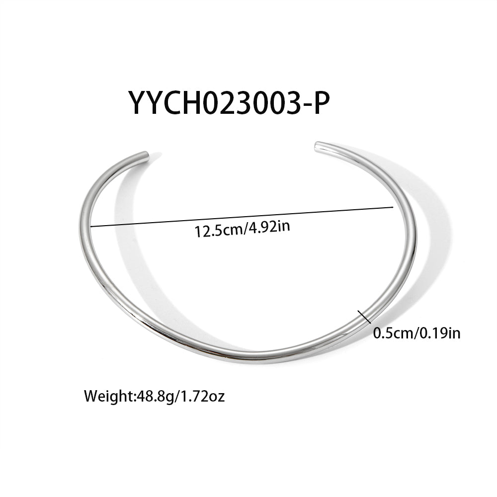 Simple Style Lines 304 Stainless Steel 18K Gold Plated Polishing Plating Choker