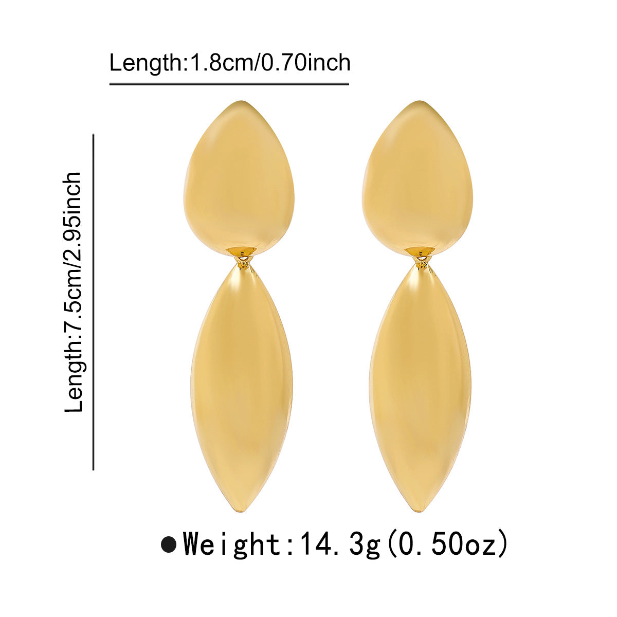 Elegant Lady Water Droplets Water Drop Plating Iron Drop Earrings