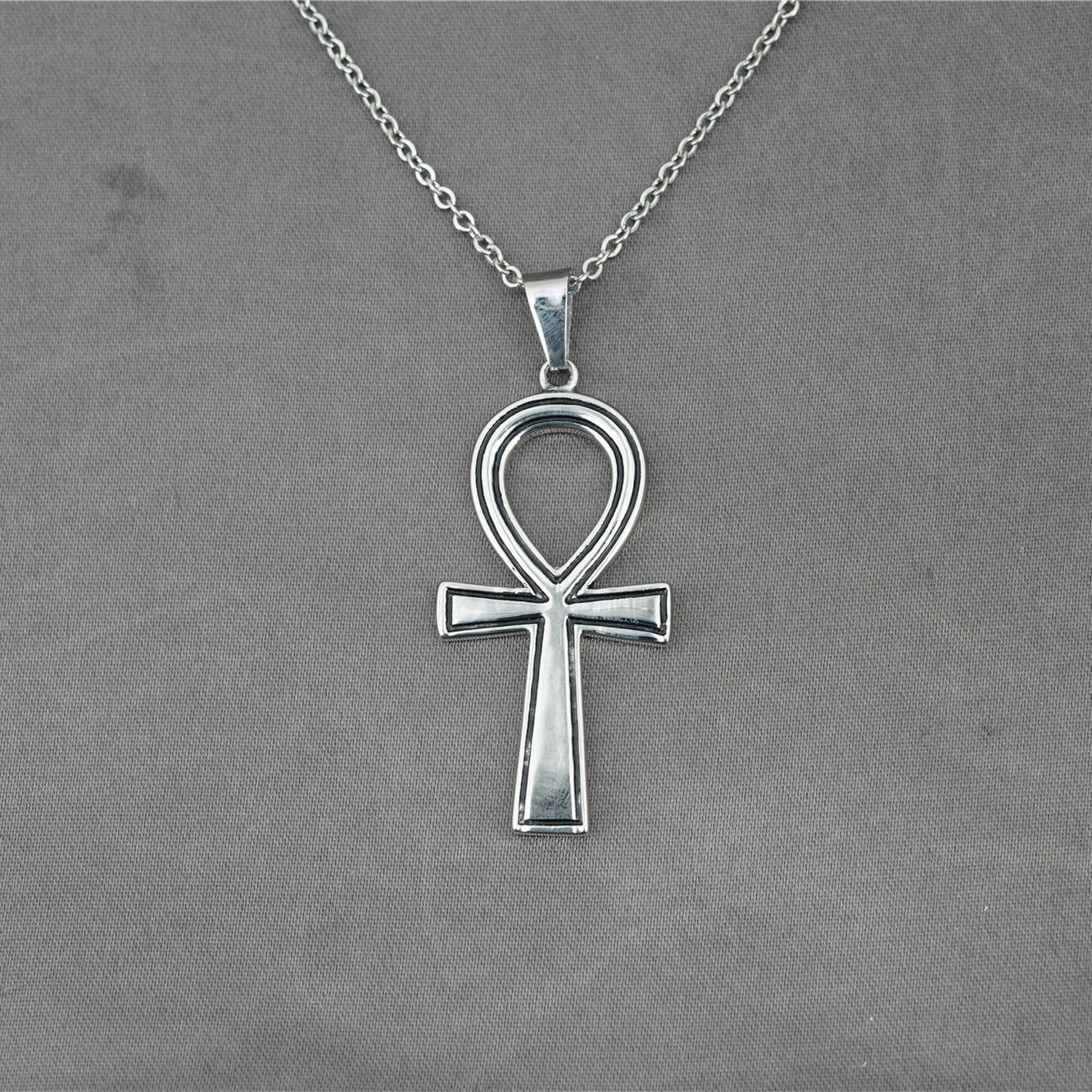 Retro Cross Titanium Steel Unisex Pendant Necklace