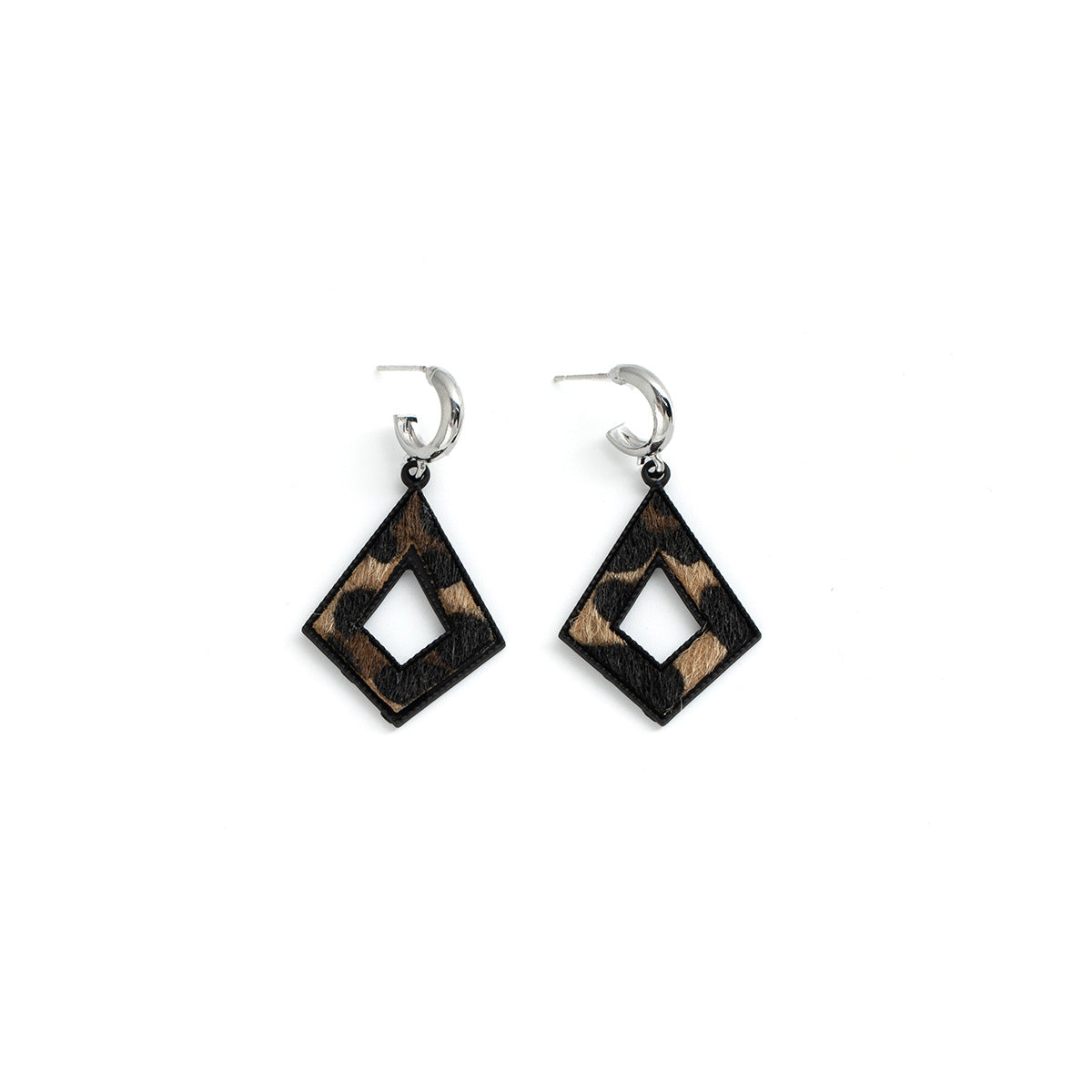 Retro Geometric Hollow Out Alloy Drop Earrings