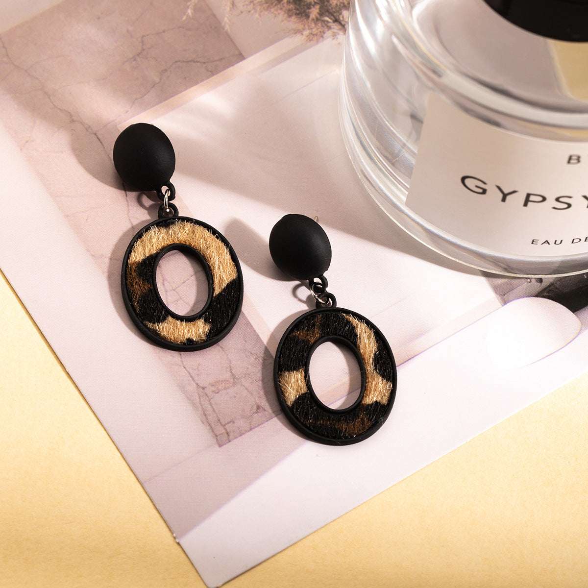 Retro Geometric Hollow Out Alloy Drop Earrings