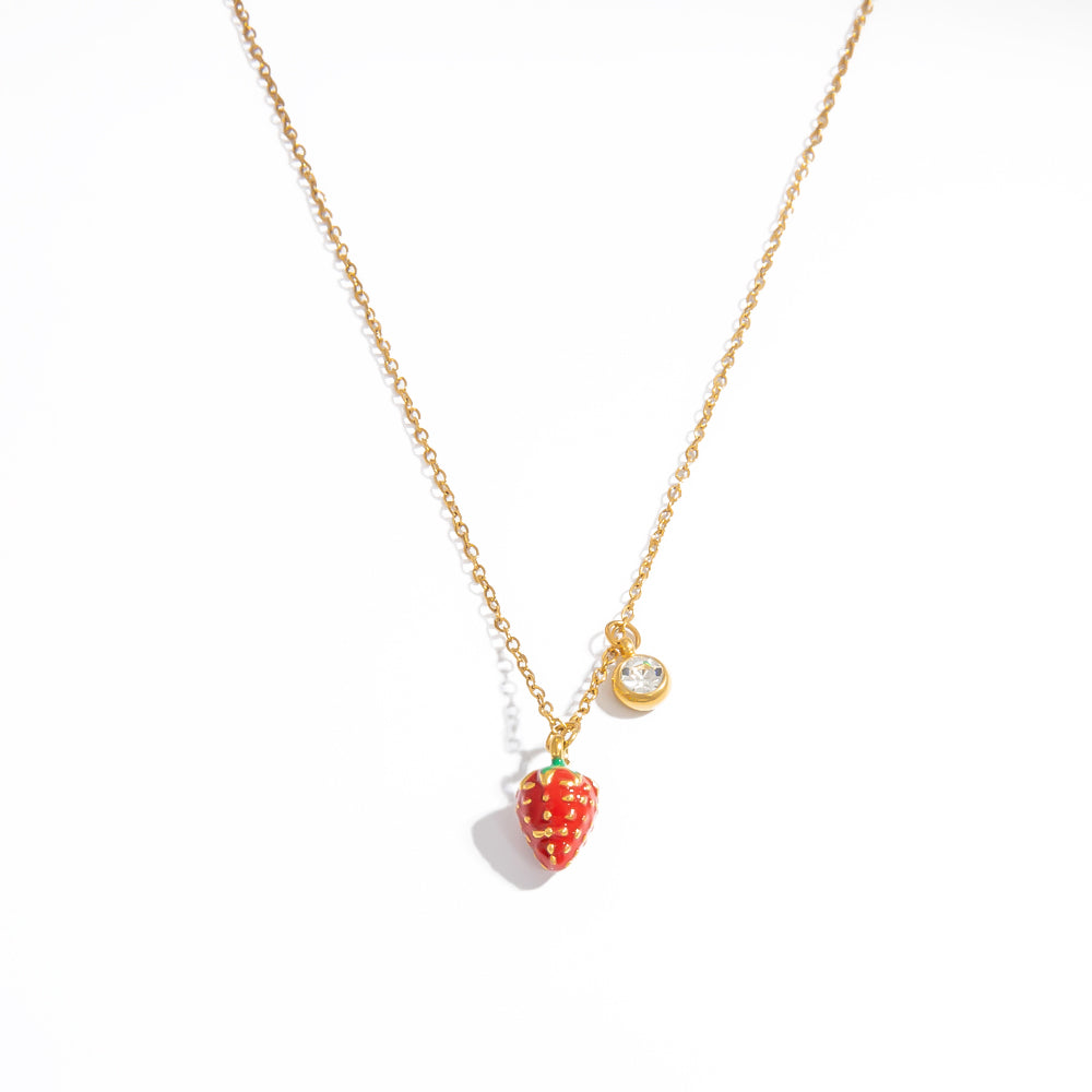 Cute Sweet Fruit 304 Stainless Steel Pendant Necklace