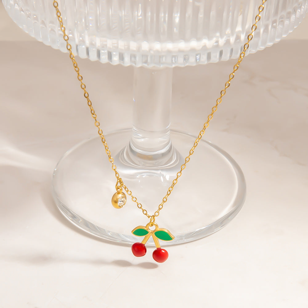 Cute Sweet Fruit 304 Stainless Steel Pendant Necklace