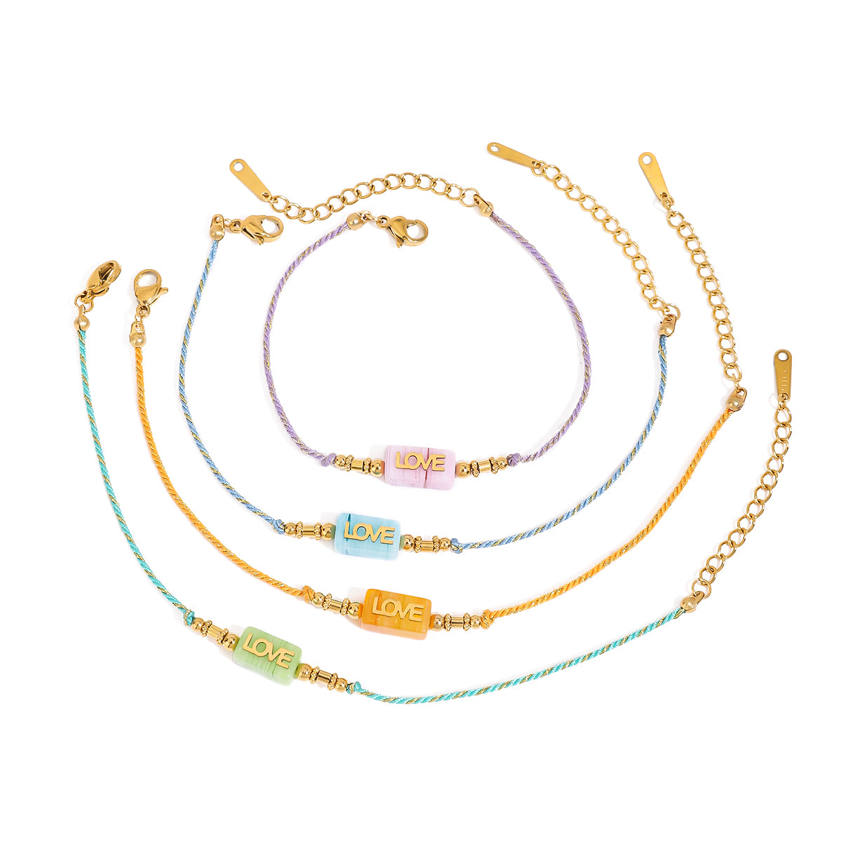 Casual Modern Style Commute Letter 316 Stainless Steel Twisted Rope Chain Bracelets Necklace