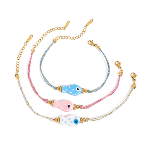 Casual Cute Commute Fish 316 Stainless Steel Handmade Chain Bracelets
