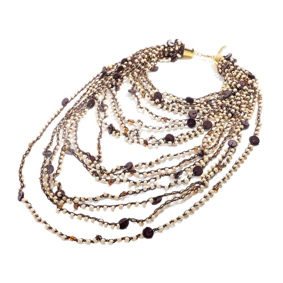 Ethnic Style Beaded Statement Necklace