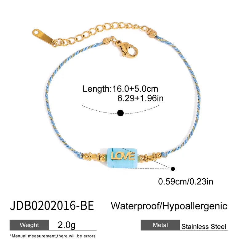 Casual Modern Style Commute Letter 316 Stainless Steel Twisted Rope Chain Bracelets Necklace