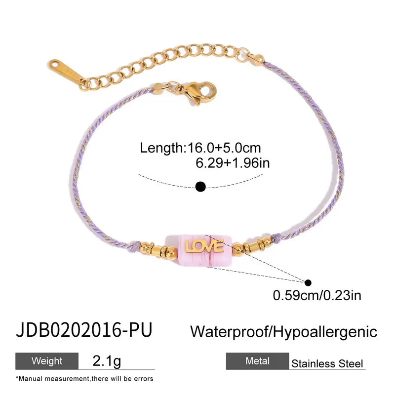 Casual Modern Style Commute Letter 316 Stainless Steel Twisted Rope Chain Bracelets Necklace