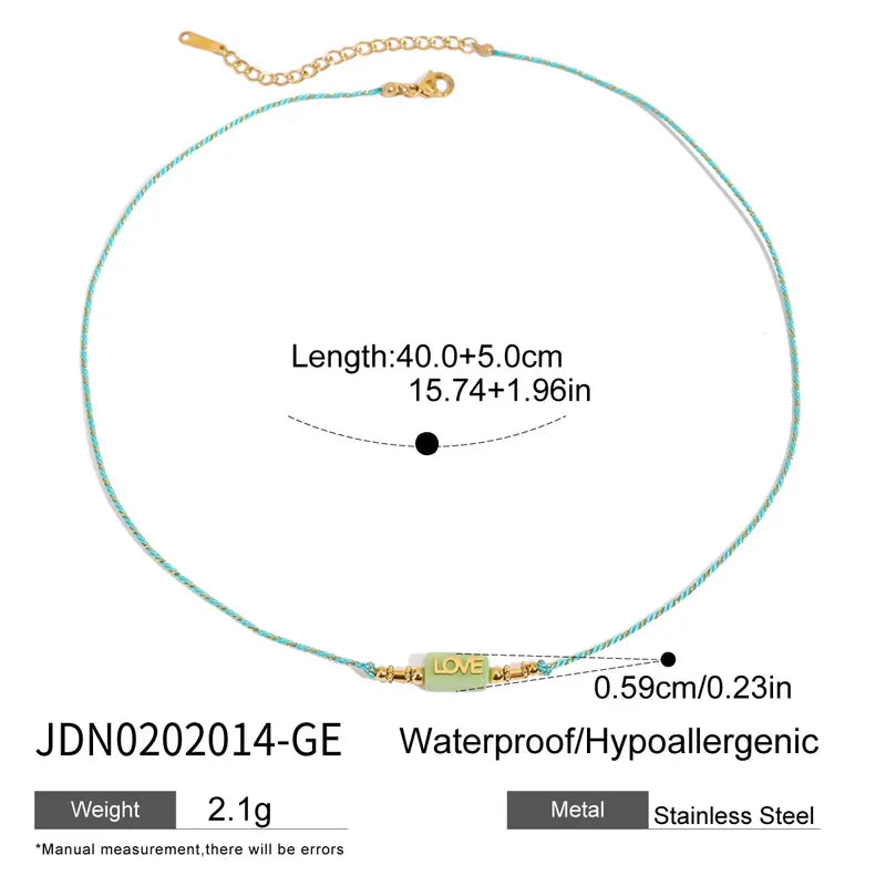 Casual Modern Style Commute Letter 316 Stainless Steel Twisted Rope Chain Bracelets Necklace