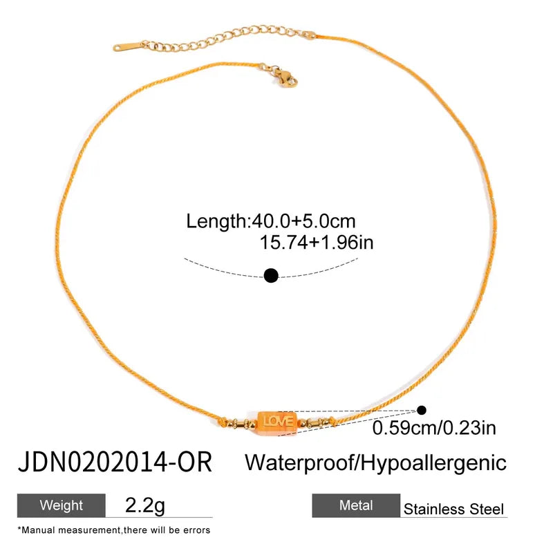 Casual Modern Style Commute Letter 316 Stainless Steel Twisted Rope Chain Bracelets Necklace