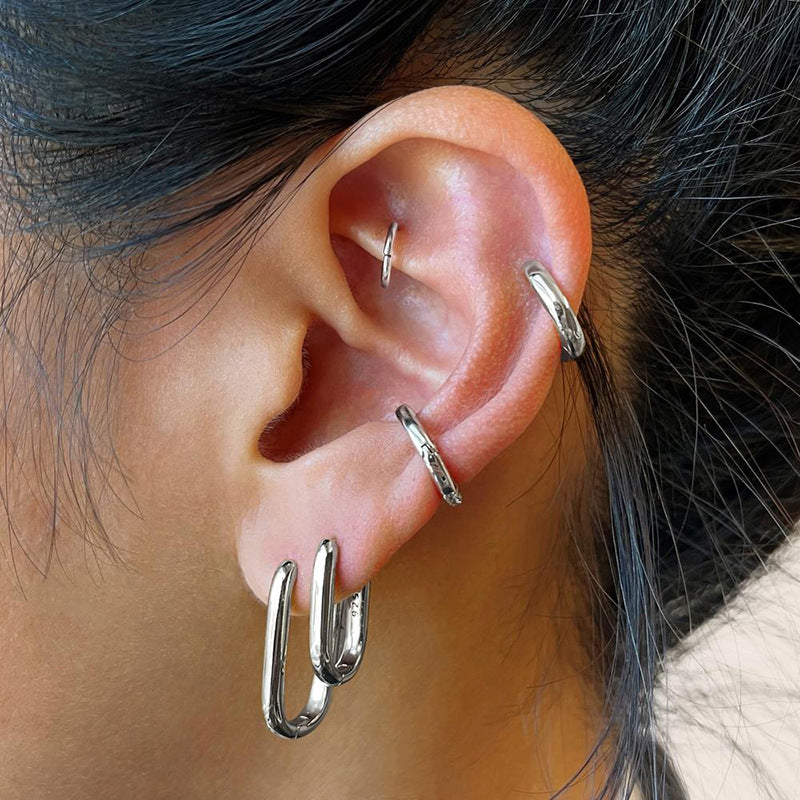 Simple Style U-Shaped Earrings by Copper