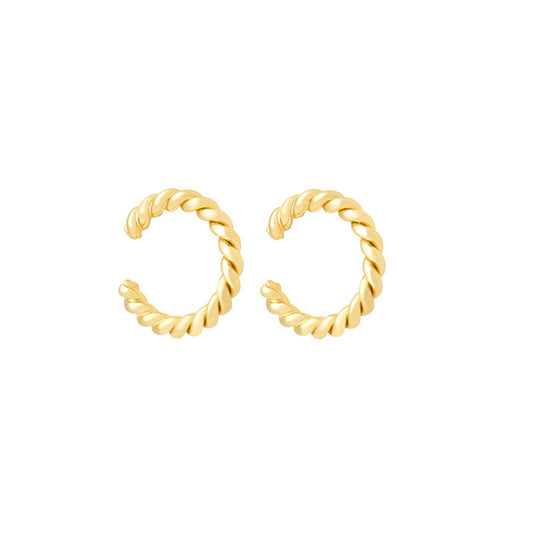 Women'S Simple Style Thread Copper Cuff Earrings