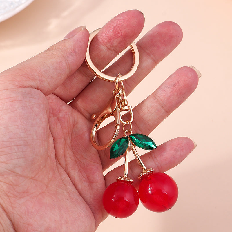 Cute Cherry Alloy Plating Women's Keychain