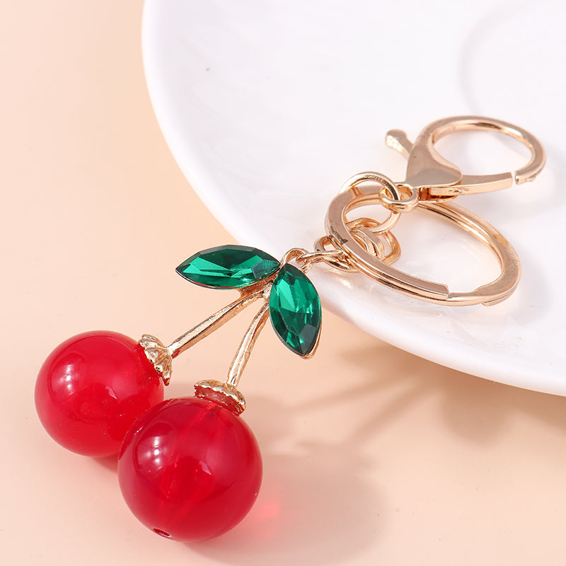 Cute Cherry Alloy Plating Women's Keychain