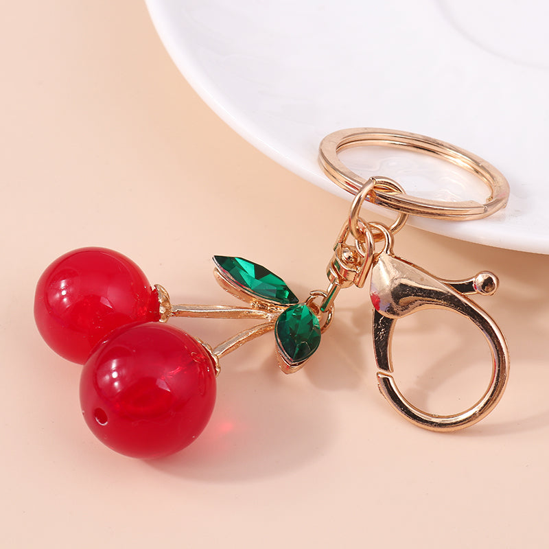 Cute Cherry Alloy Plating Women's Keychain