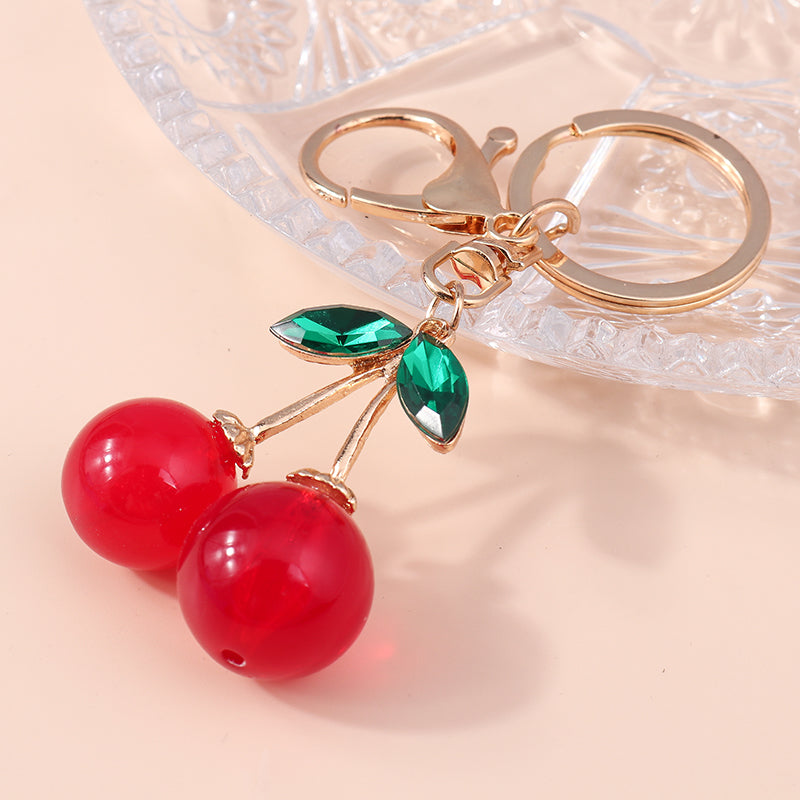 Cute Cherry Alloy Plating Women's Keychain