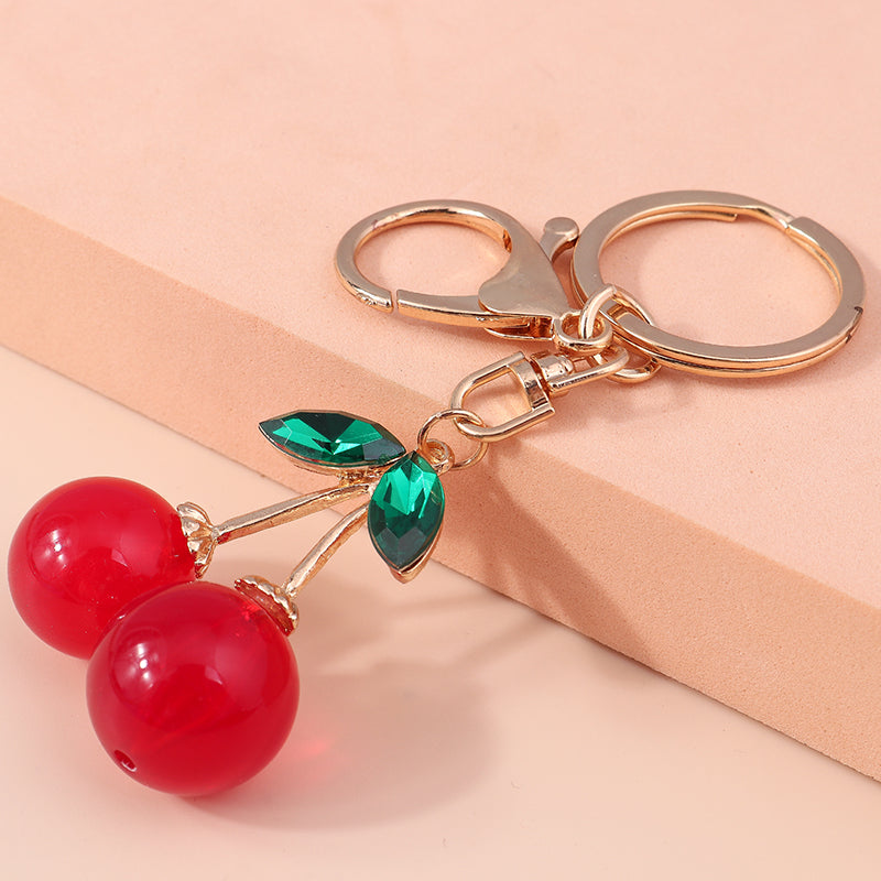 Cute Cherry Alloy Plating Women's Keychain