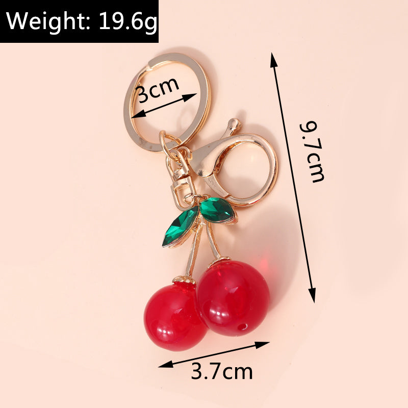 Cute Cherry Alloy Plating Women's Keychain