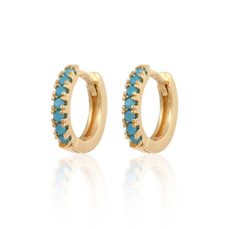 Women'S Simple Style Copper Earrings Inlaid Zircon