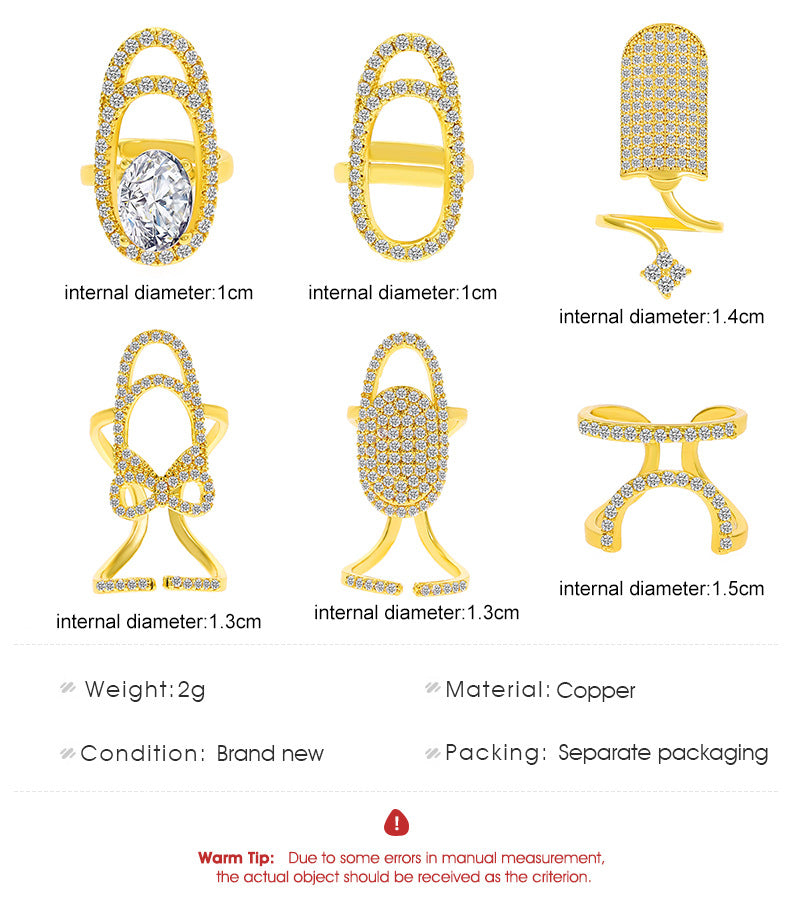 Fashion γεωμετρικό χάλκινο δαχτυλίδι σε διάφορα μοτίφ και περιγράμματα