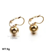 Fashion Geometric Plating Titanium Steel 18K Gold Plated Earrings